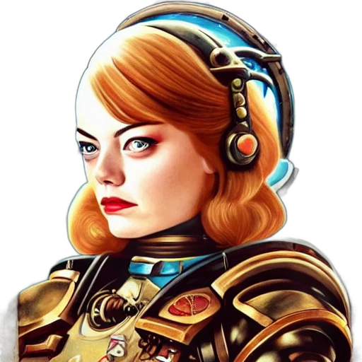 robot, face, jewelry, staff transparent PNG cut-out