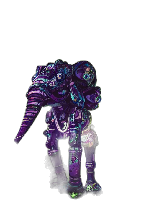 robot, creature, staff, weapon, concept art, 3d render, fantasy art, cyberpunk transparent PNG cut-out