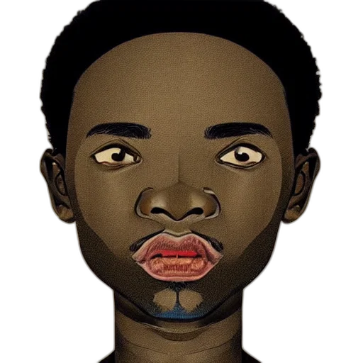 face, cartoon, concept art, photorealistic, pixel art, upper, half, claymation transparent PNG cut-out