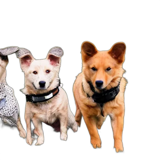 staff, animal, 3d render, photorealistic, array, dog, photos transparent PNG cut-out