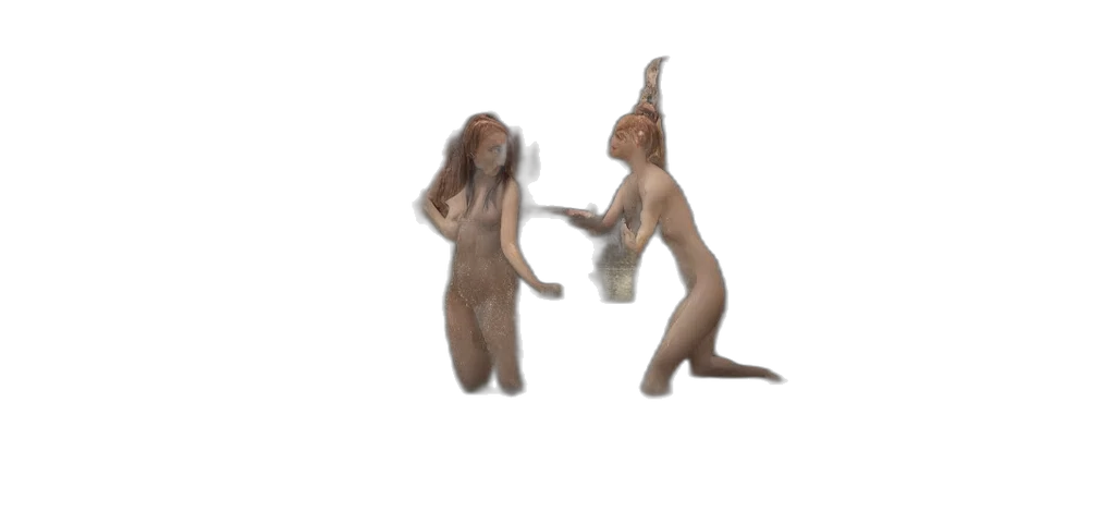 hair, creature, animal, dress, 3d render, concept art, fantasy art, photorealistic transparent PNG cut-out
