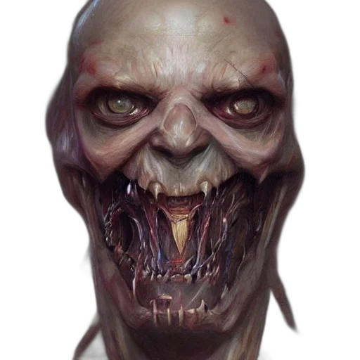 face, mask, creature, concept art transparent PNG cut-out