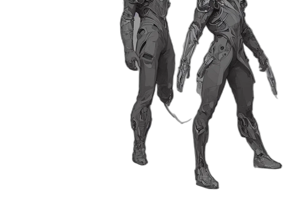 robot, weapon, jacket, creature, concept art, 3d render, cyberpunk, comic book art transparent PNG cut-out