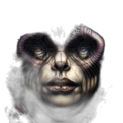 mask, face, creature, robot, concept art, fantasy art, photorealistic, watercolor transparent PNG cut-out