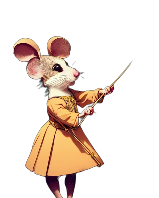 staff, animal, jacket, weapon, concept art, 3d render, cartoon, pixel art transparent PNG cut-out