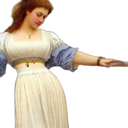 dress, jewelry, staff, sword transparent PNG cut-out
