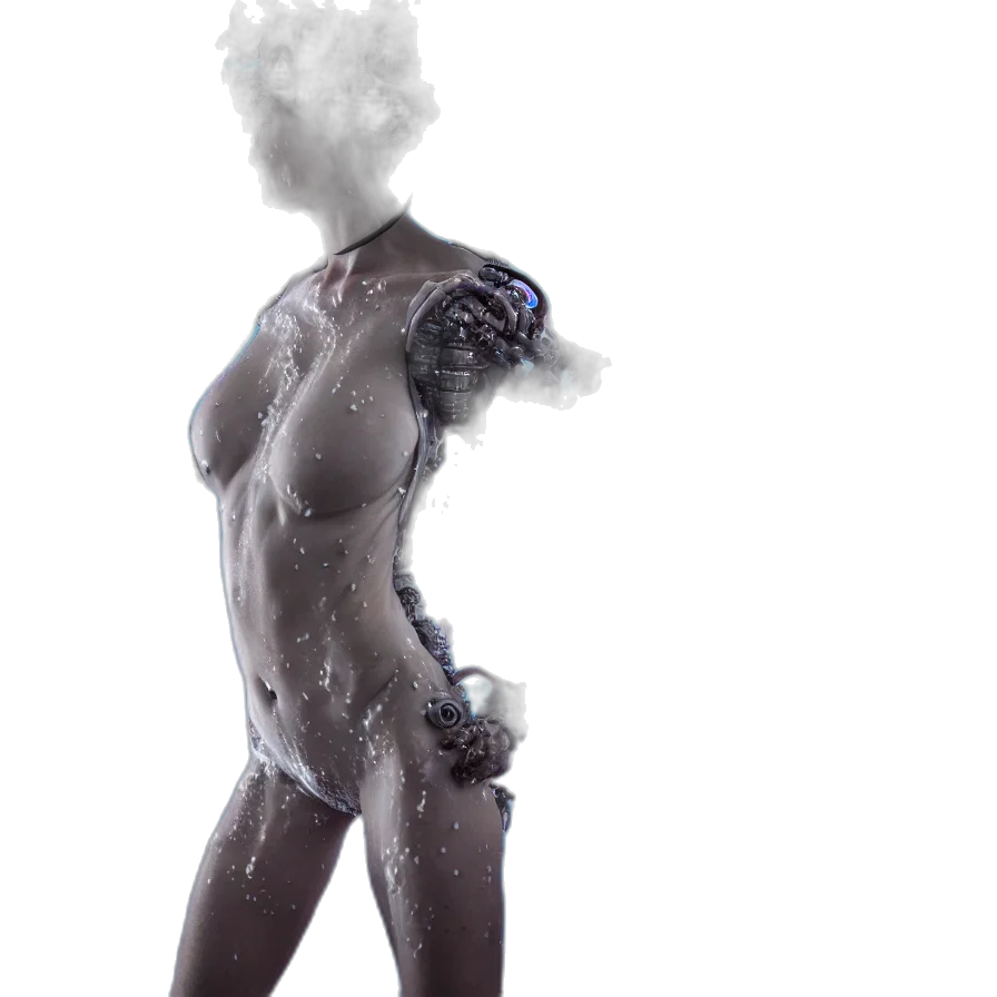 dress, mask, robot, concept art transparent PNG cut-out