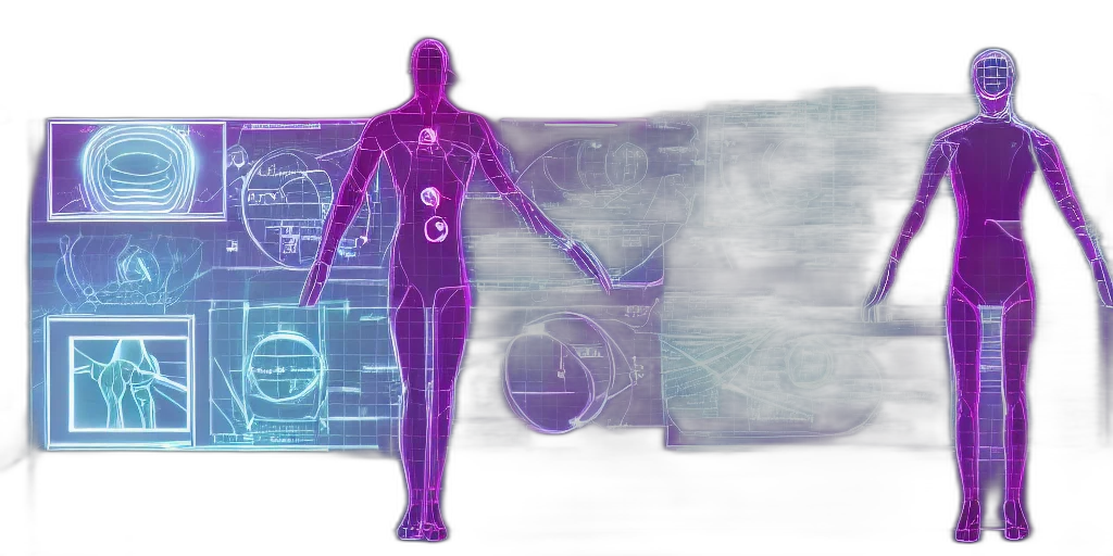 robot, concept art, 3d render, cyberpunk transparent PNG cut-out
