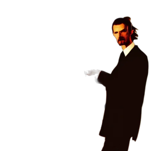 staff, jacket, face, pixel art transparent PNG cut-out