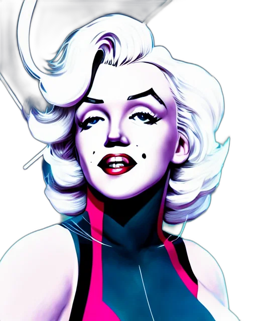 face, comic book art, cartoon, concept art transparent PNG cut-out