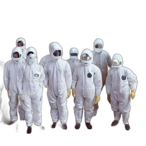 jacket, mask, staff, concept art, outer space, wide, shot, photo transparent PNG cut-out