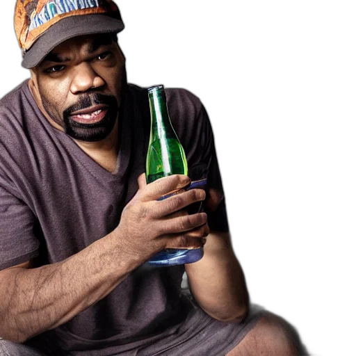 bottle, news, still, drunk, method, man, holding, professional transparent PNG cut-out