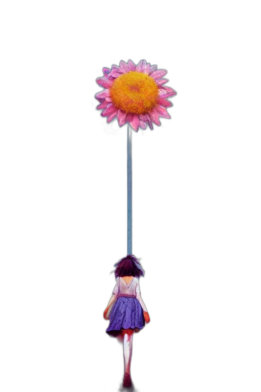 staff, flower, umbrella, weapon, 3d render, concept art, pixel art, photorealistic transparent PNG cut-out