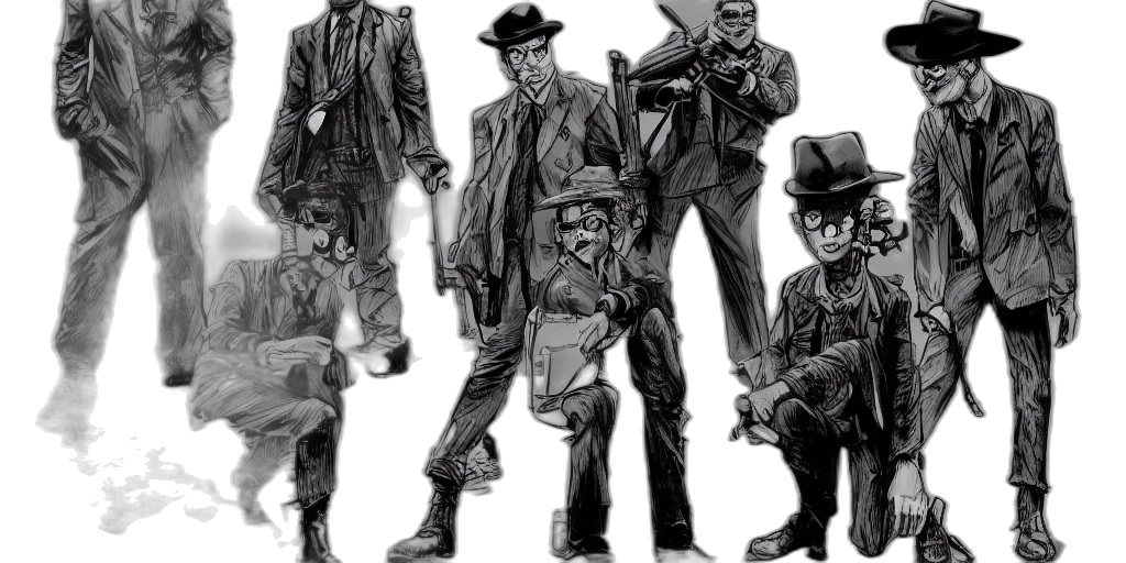 comic book art, concept art, pencil sketch, cartoon transparent PNG cut-out