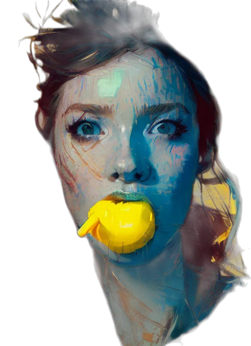 face, mask, crown, creature transparent PNG cut-out