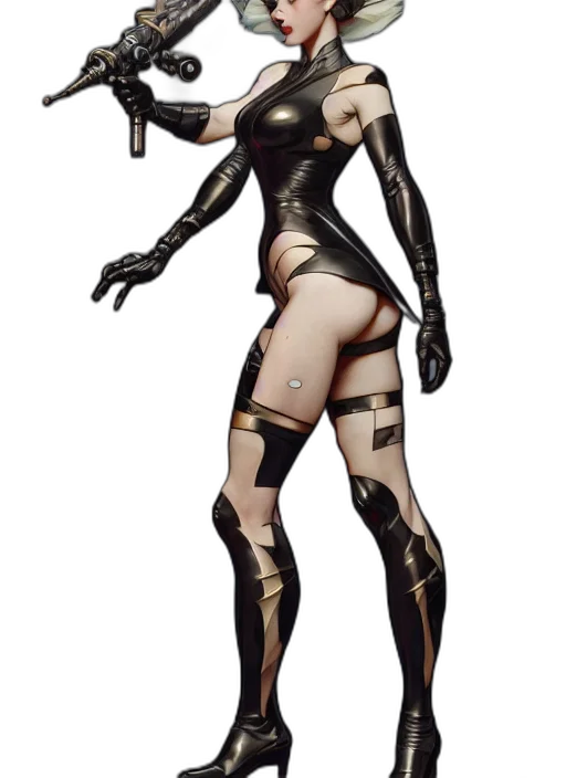 robot, cyberpunk, concept art, 3d render transparent PNG cut-out