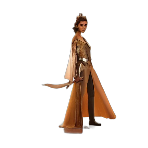 staff, dress, concept art, 3d render, fantasy art, earth tones, golden, victoria transparent PNG cut-out
