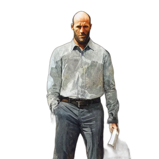 jacket, face, staff, concept art transparent PNG cut-out
