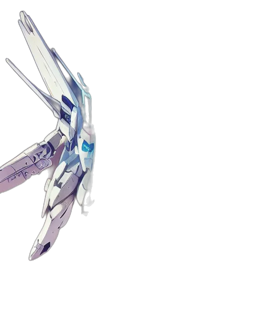 weapon, sword, robot, dragon, concept art, anime, 3d render, vaporwave transparent PNG cut-out