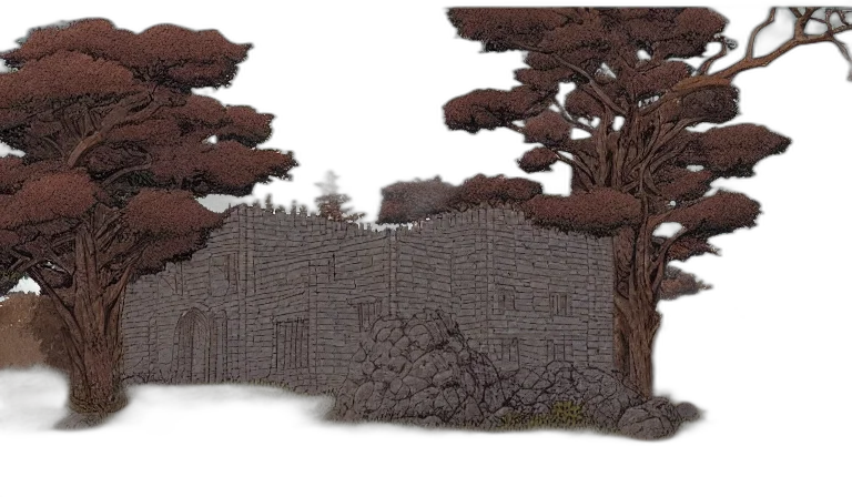 tree, 3d render, concept art, pixel art transparent PNG cut-out