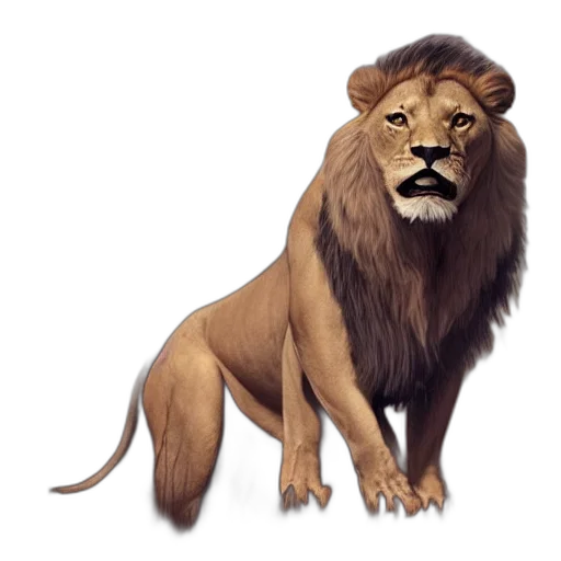 animal, staff, crown, creature, concept art, photorealistic, fantasy art, 3d render transparent PNG cut-out