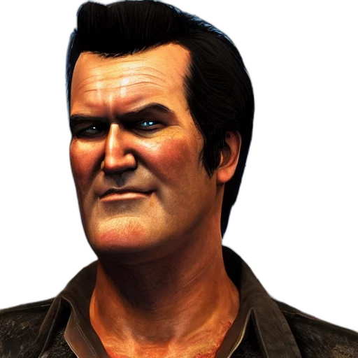 face, jacket, 3d render, photorealistic, concept art, comic book art, screenshot, bruce transparent PNG cut-out