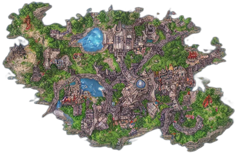 concept art, fantasy art, pixel art, 3d render, underwater, city street, outer space, top transparent PNG cut-out