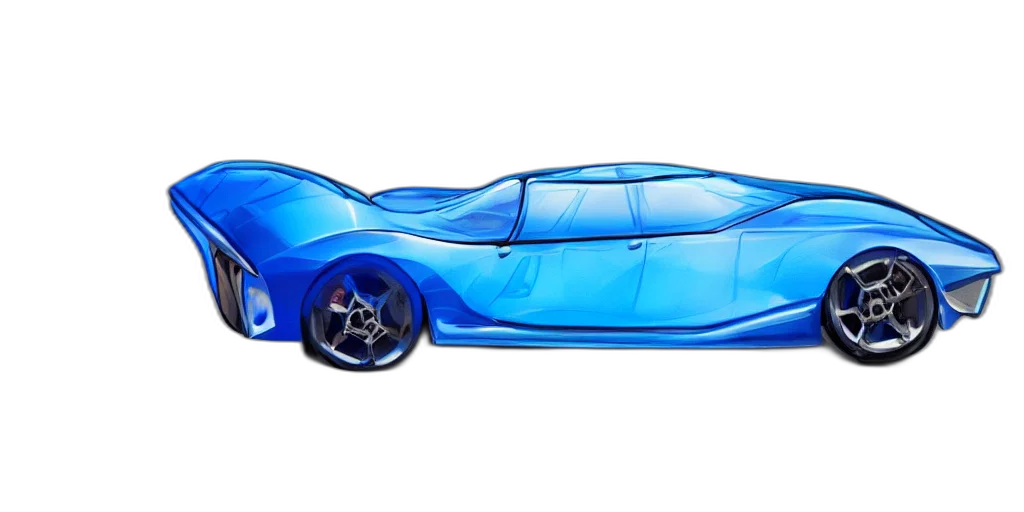 car, 3d render, concept art, photorealistic, cartoon, blue, glass, suv transparent PNG cut-out