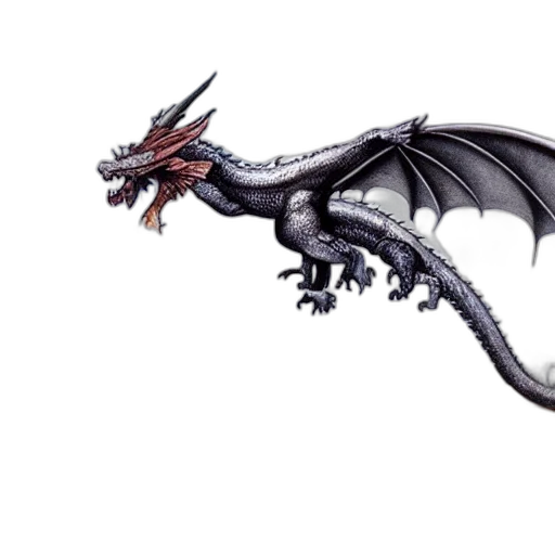 dragon, weapon, creature, staff, concept art, fantasy art, 3d render, pixel art transparent PNG cut-out
