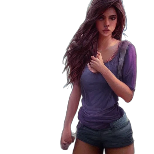dress, jacket, hair, photorealistic transparent PNG cut-out