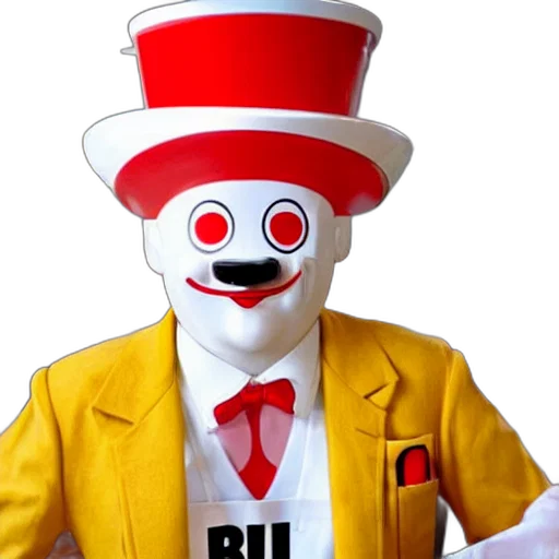 robot, hat, mask, staff transparent PNG cut-out
