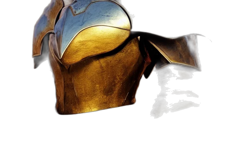 mask, crown, robot, weapon, concept art, 3d render, photorealistic, fantasy art transparent PNG cut-out