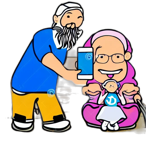jewelry, cartoon, concept art, pixel art, comic book art, cute, character, beard transparent PNG cut-out