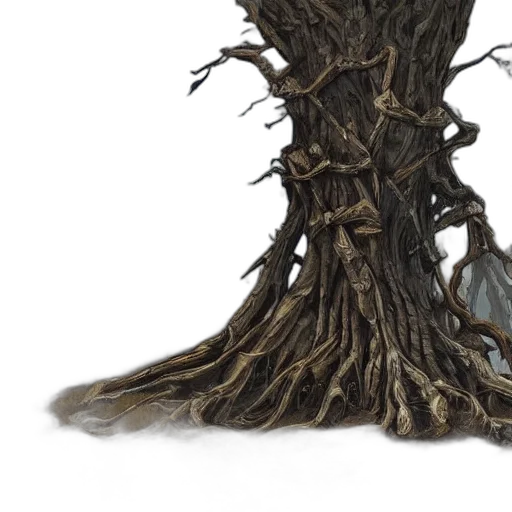 tree, hair, crown, staff, concept art, 3d render, photorealistic, fantasy art transparent PNG cut-out