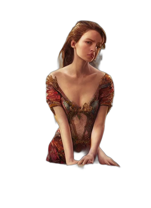 dress, jewelry, face, crown transparent PNG cut-out