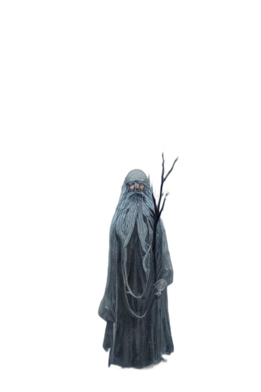 staff, creature, dress, mask transparent PNG cut-out