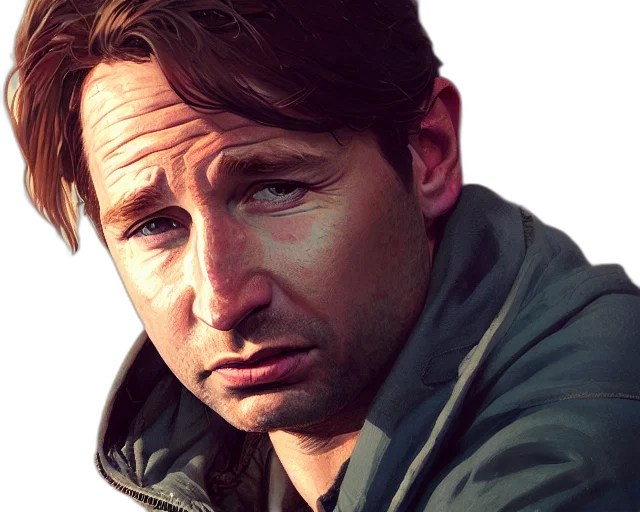 face, jacket, photorealistic, comic book art transparent PNG cut-out