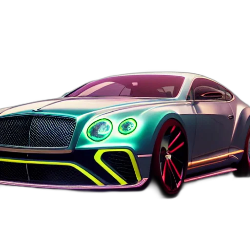 car, 3d render, concept art, photorealistic transparent PNG cut-out