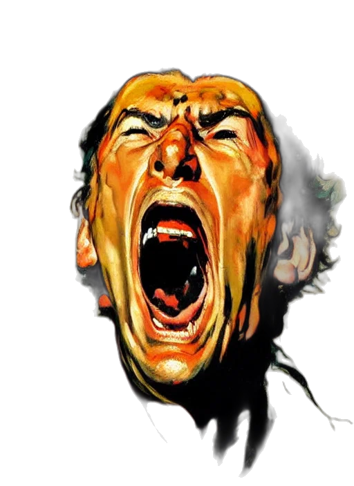 face, comic book art, photorealistic, concept art transparent PNG cut-out