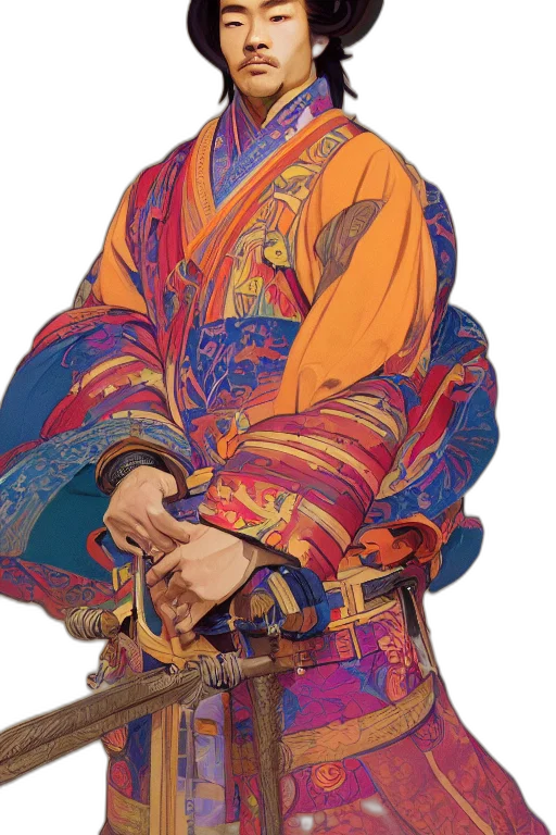 jacket, staff, sword, weapon transparent PNG cut-out