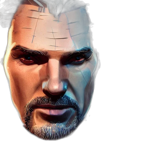 face, mask, concept art, photorealistic transparent PNG cut-out