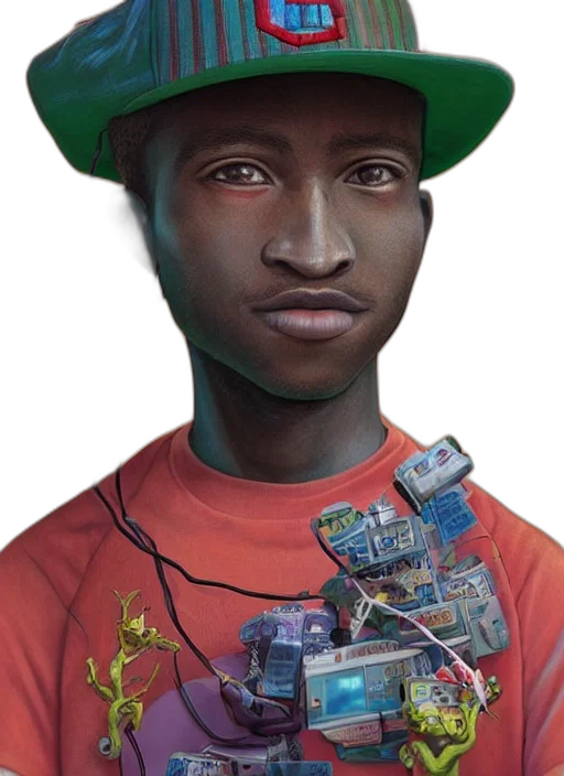 face, robot, hat, mask, concept art, photorealistic, cyberpunk, cartoon transparent PNG cut-out