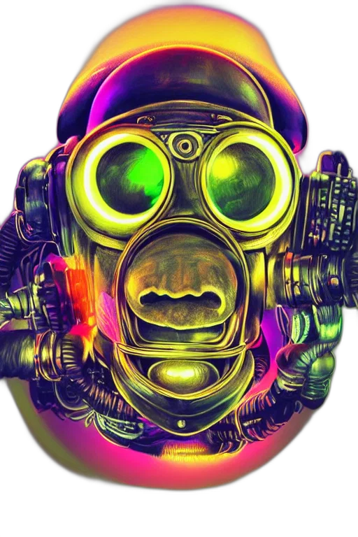 mask, robot, face, jacket transparent PNG cut-out