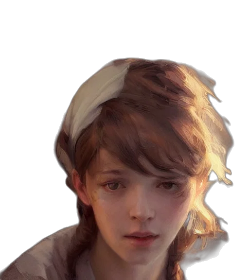 face, hat, hair, crown, photorealistic, oil painting, fantasy art, concept art transparent PNG cut-out