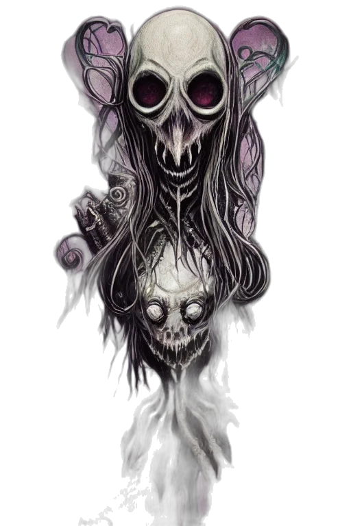 mask, creature, face, hair, fantasy art, concept art, pixel art, watercolor transparent PNG cut-out