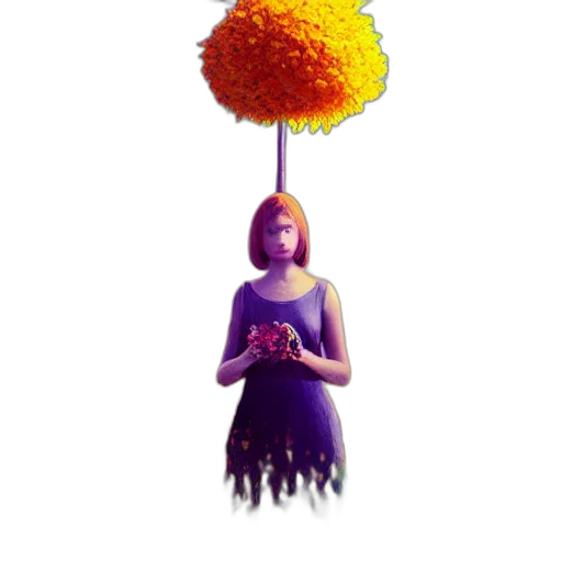 umbrella, crown, flower, creature transparent PNG cut-out