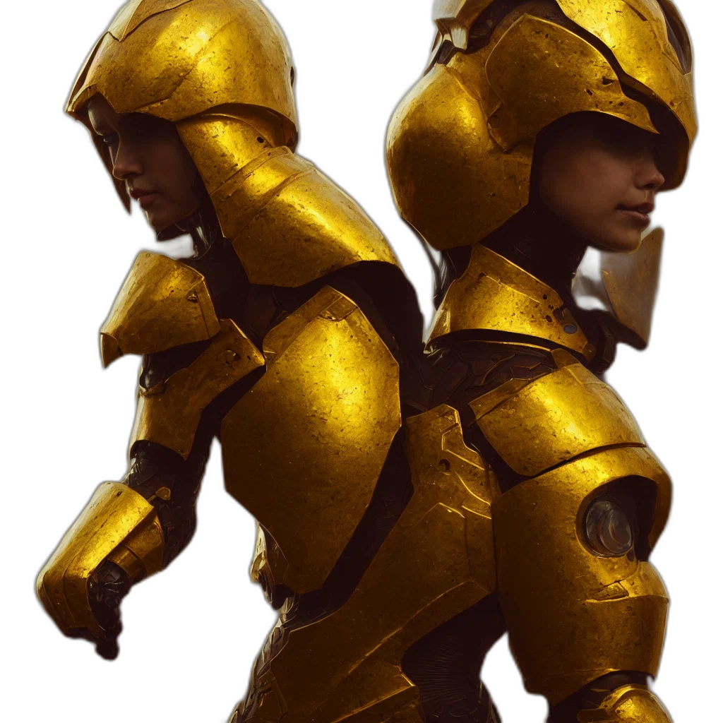 robot, concept art, 3d render, fantasy art transparent PNG cut-out