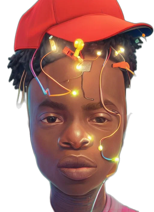 face, crown, hat, creature, concept art, cartoon, anime, photorealistic transparent PNG cut-out