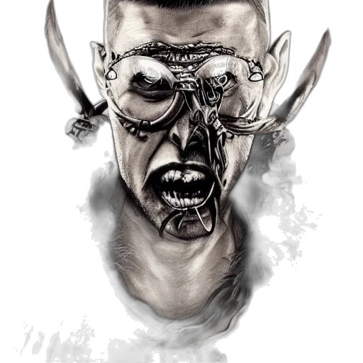 mask, face, robot, creature transparent PNG cut-out