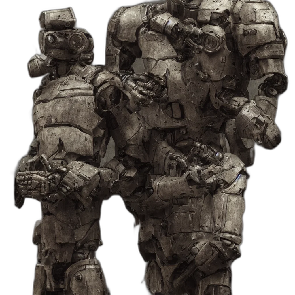 robot, weapon, jacket, animal, concept art, 3d render, pixel art, fantasy art transparent PNG cut-out